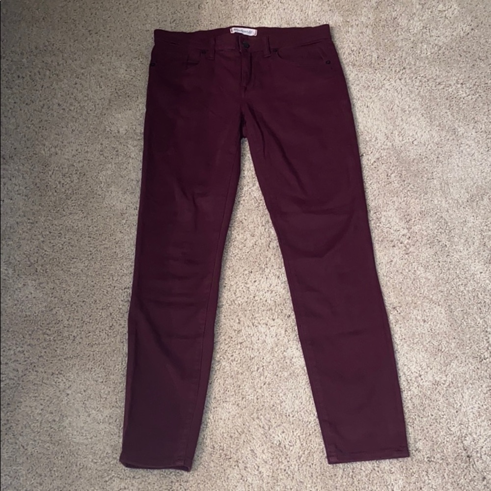 Maroon madewell skinny pants